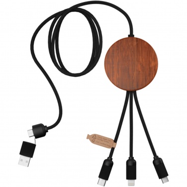 Logotrade corporate gifts photo of: SCX.design C40 5-in-1 rPET light-up logo charging cable and 10W charging pad