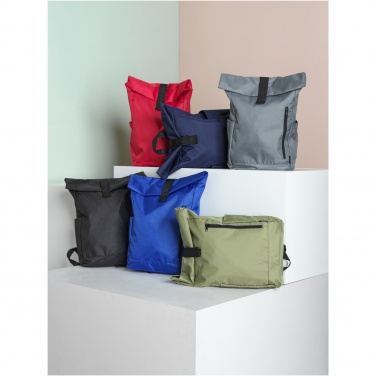 Logotrade promotional item picture of: Byron 15.6" GRS RPET roll-top backpack 18L