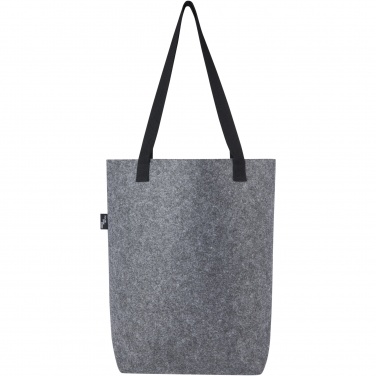Logo trade promotional giveaway photo of: Felta GRS recycled felt tote bag with wide bottom 12L