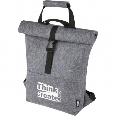 Logo trade advertising products picture of: Felta GRS recycled felt roll-top bike bag 13L