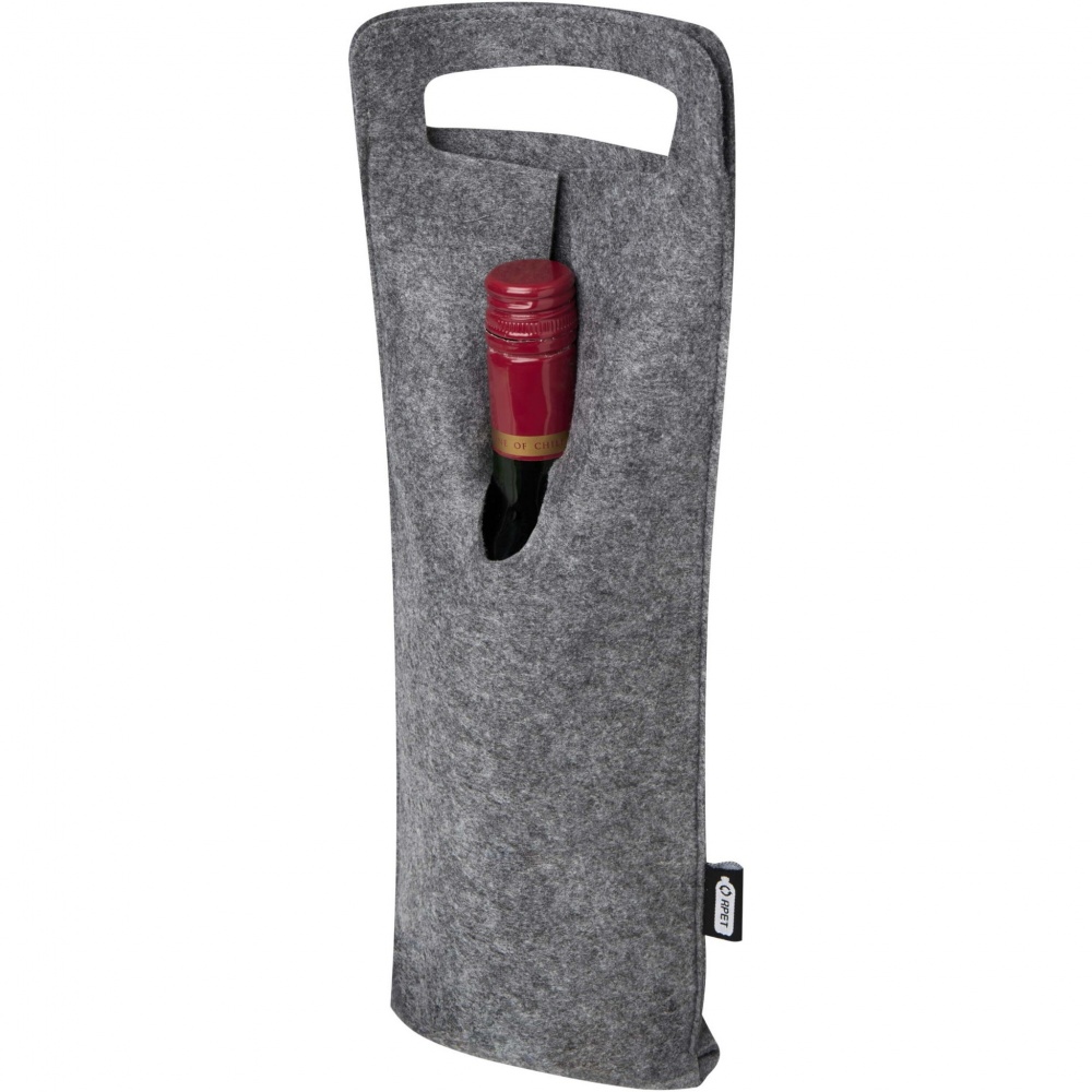 Logo trade promotional products picture of: Felta 75 cl GRS recycled felt wine bag