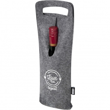 Logo trade corporate gifts image of: Felta 75 cl GRS recycled felt wine bag