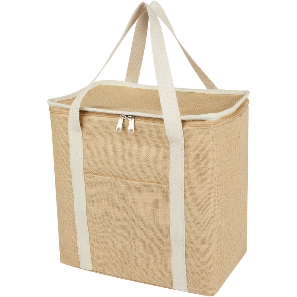 Logo trade corporate gifts image of: Juta 300 g/m² jute cooler bag 19L