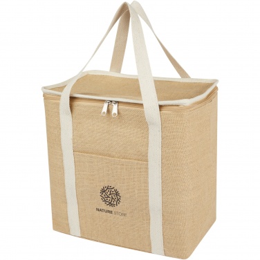 Logo trade business gifts image of: Juta 300 g/m² jute cooler bag 19L