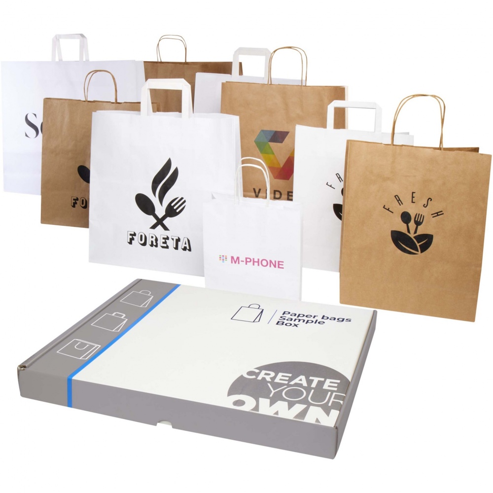 Logo trade business gift photo of: Kraft paper bags sample box