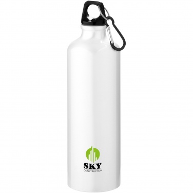 Logo trade promotional items picture of: Oregon 770 ml RCS certified recycled aluminium water bottle with carabiner