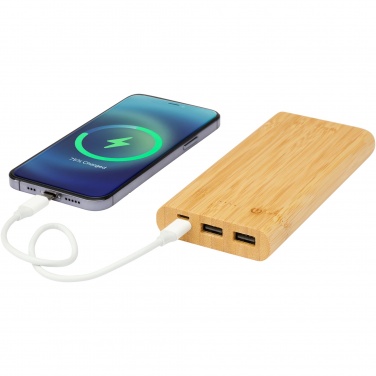 Logo trade corporate gifts picture of: Tulda 10.000 mAh bamboo power bank