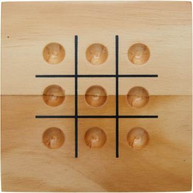 Logo trade promotional gift photo of: Strobus wooden tic-tac-toe game