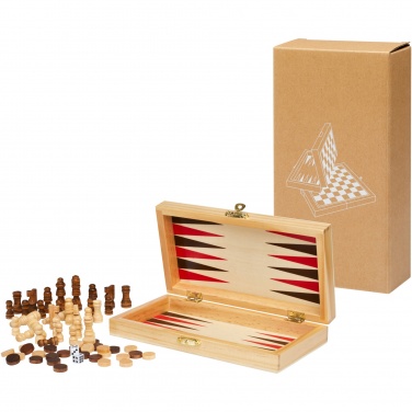 Logotrade corporate gift image of: Mugo 3-in-1 wooden game set