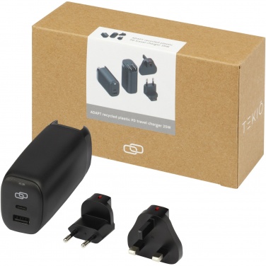 Logo trade promotional giveaway photo of: ADAPT 25W recycled plastic PD travel charger
