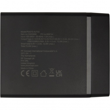 Logo trade business gift photo of: ADAPT 72W recycled plastic PD power station