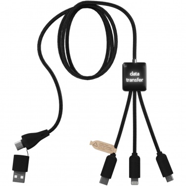 Logo trade promotional merchandise picture of: SCX.design C45 5-in-1 rPET charging cable with data transfer