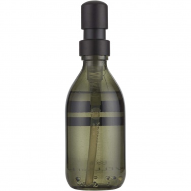 Logo trade business gift photo of: Wellmark Discovery 200 ml hand soap dispenser and 150 g scented candle set - dark amber fragrance