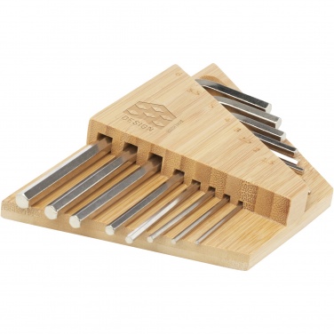 Logotrade promotional product picture of: Allen bamboo hex key tool set