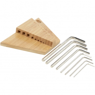 Logo trade promotional merchandise photo of: Allen bamboo hex key tool set