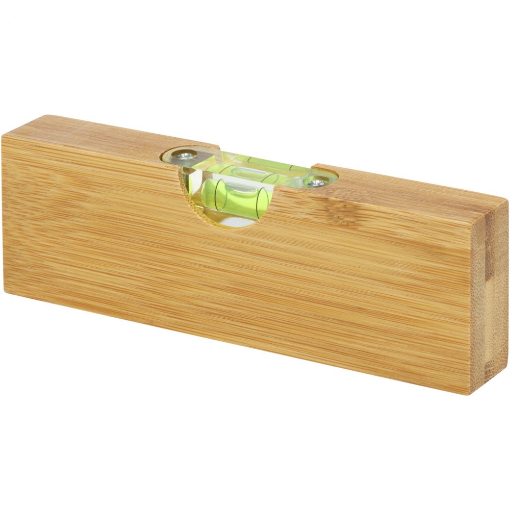 Logo trade promotional gifts image of: Flush bamboo spirit level with bottle opener