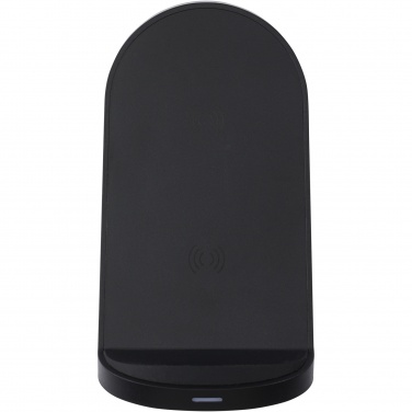 Logotrade corporate gift image of: Loop 15W dual coil RCS recycled plastic wireless charging stand