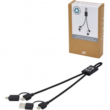 Logotrade advertising product image of: Connect 6-in-1 RCS recycled aluminium 45W quick charge & data transfer cable