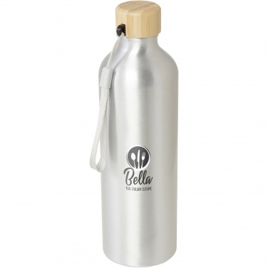 Logo trade promotional items image of: Malpeza 770 ml RCS certified recycled aluminium water bottle