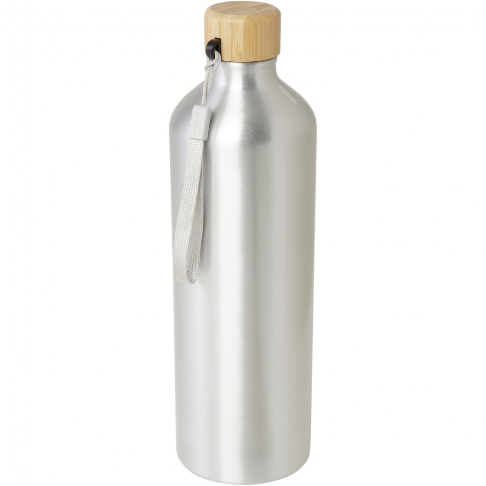 Logo trade promotional item photo of: Malpeza 1000 ml RCS certified recycled aluminium water bottle
