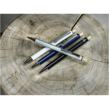 Logotrade promotional product picture of: Cyrus recycled aluminium ballpoint pen (black ink)