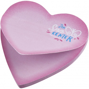 Logo trade promotional giveaways image of: Sticky-Mate® heart-shaped recycled sticky notes