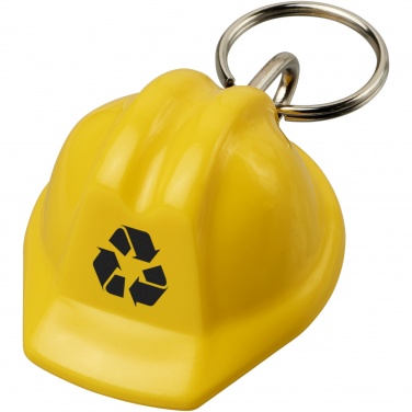 Logo trade promotional gift photo of: Kolt hard hat-shaped recycled keychain