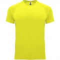 Bahrain short sleeve kids sports t-shirt, Fluor Yellow