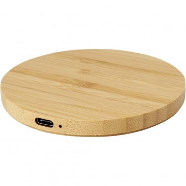 Logo trade promotional giveaway photo of: Essence 15W bamboo wireless charging pad