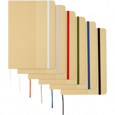 Logo trade advertising products image of: Nelida A5 recycled cardboard hard cover notebook