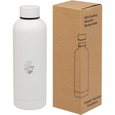 Logotrade business gift image of: Spring 500 ml RCS certified recycled stainless steel copper vacuum insulated bottle