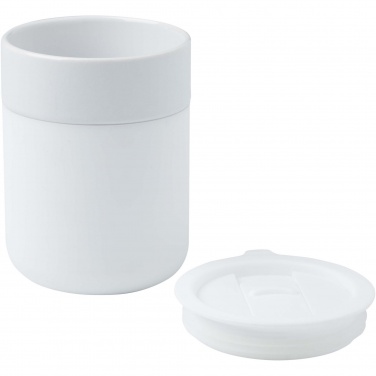 Logotrade promotional merchandise picture of: Java 330 ml ceramic tumbler with silicone wrap and plastic lid
