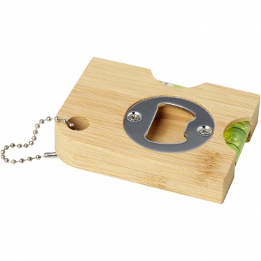 Logo trade promotional gift photo of: Levo bamboo bottle opener with level 