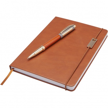Logo trade promotional gift photo of: Legato A5 notebook and rollerball pen set 