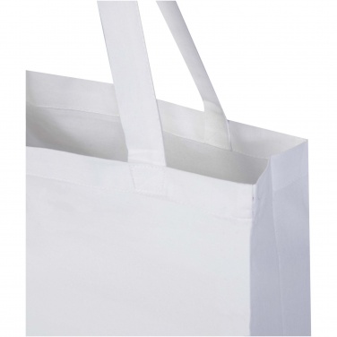 Logo trade promotional merchandise photo of: Madras 140 g/m² GRS recycled cotton gusset tote bag