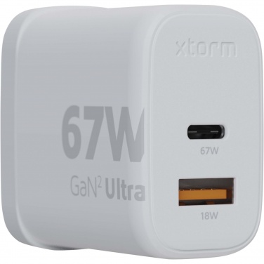 Logo trade corporate gift photo of: Xtorm XEC067G GaN² Ultra 67W wall charger - UK plug