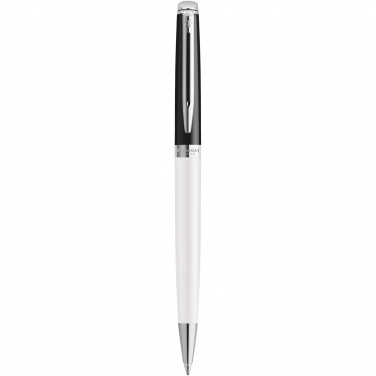 Logo trade promotional products image of: Hemisphere colour blocking ballpoint pen with palladium trim