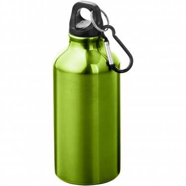 Logo trade corporate gifts image of: Oregon 400 ml aluminium water bottle with carabiner