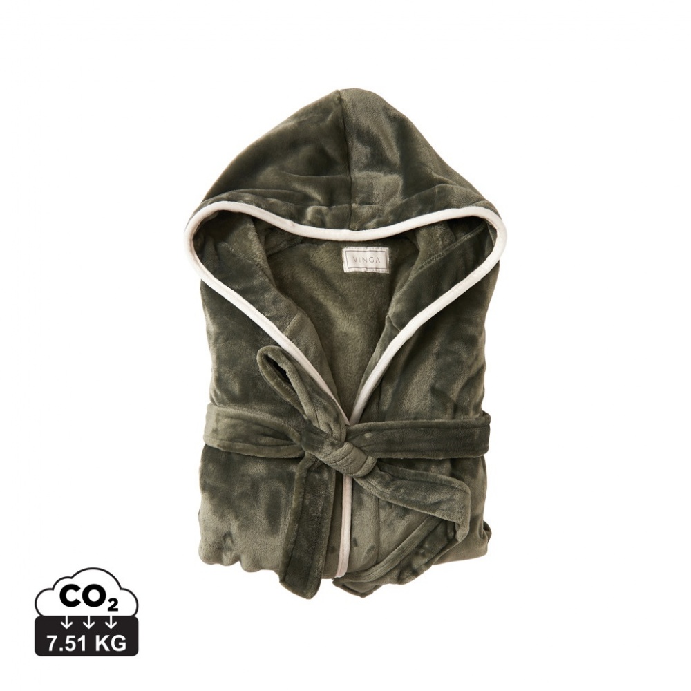 Logo trade promotional items image of: VINGA Louis luxury plush GRS RPET robe size S-M