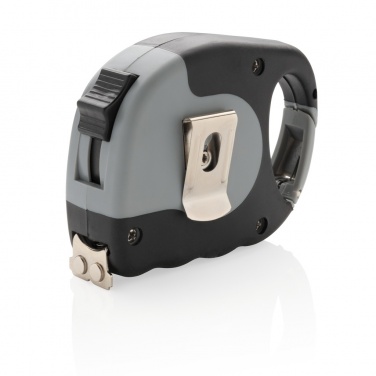 Logo trade business gift photo of: Measuring tape with carabiner