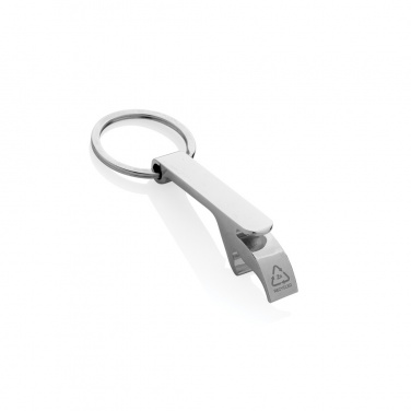 Logo trade promotional merchandise photo of: RCS recycled zinc alloy bottle opener keychain