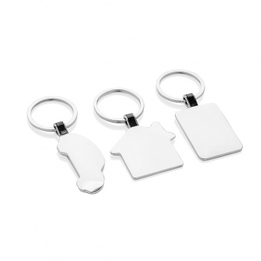 Logotrade promotional giveaway image of: RCS recycled zinc alloy rectangle keyring