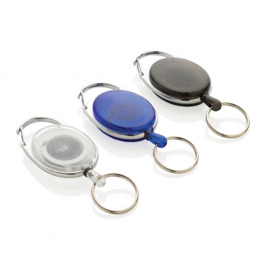 Logotrade corporate gift image of: RCS recycled ABS roller clip keychain