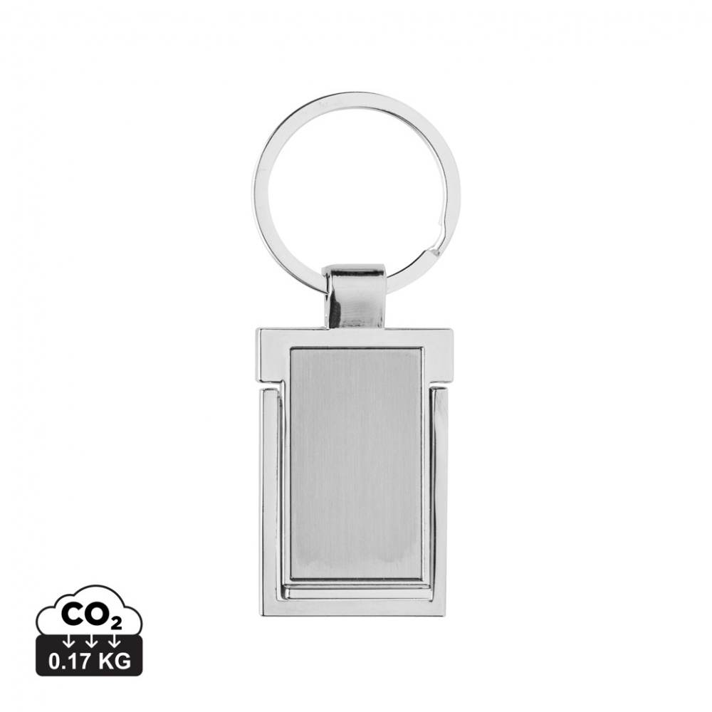 Logo trade advertising product photo of: RSC recycled zinc alloy phone stand keychain