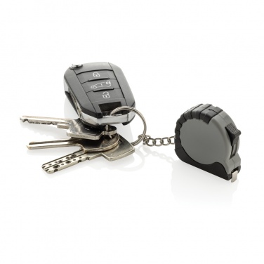 Logo trade promotional gift photo of: MeasureMate RCS reycled ABS 1 meter tape keychain