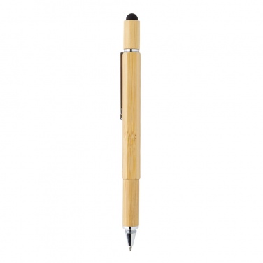 Logo trade promotional items image of: Bamboo 5-in-1 toolpen