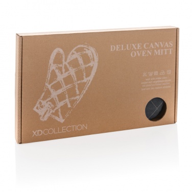 Logo trade promotional merchandise image of: Deluxe canvas oven mitt