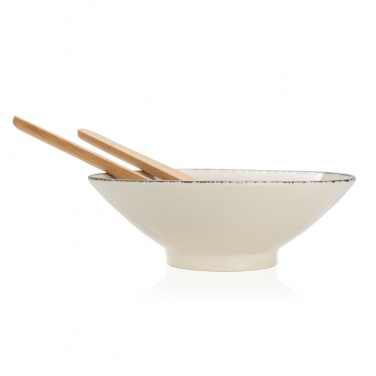 Logo trade advertising products image of: Ukiyo salad bowl with bamboo salad server