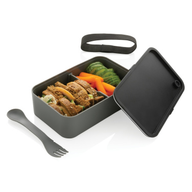 Logotrade promotional merchandise picture of: GRS recycled PP lunch box with spork