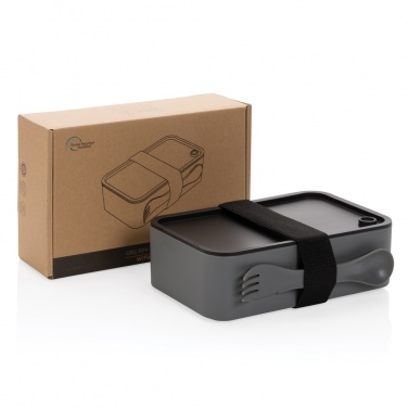 Logotrade promotional item image of: GRS recycled PP lunch box with spork
